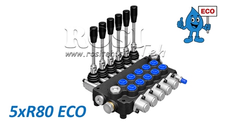HYDRAULISCH HANDVENTIEL – 5-SECTIE STUURVENTIEL 5xR80 ECO