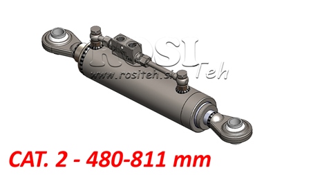 TELESCOPISCHE HYDRAULISCHE TOPSTANG - STANDARD - CAT. 2 (45-95 HP) - 480-811 mm (25,4/25,4 mm)