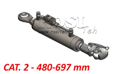 TELESCOPISCHE HYDRAULISCHE TOPSTANG - AUTOMATISCH - CAT. 2 (45-95 HP) - 480-697 mm (25,4 mm)