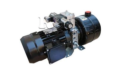 MINI HYDRAULISCH AGGREGAT 380V AC (0.75 kW) 85 bar - 3.7 cc - 5.2 lit/min - tank 4 lit