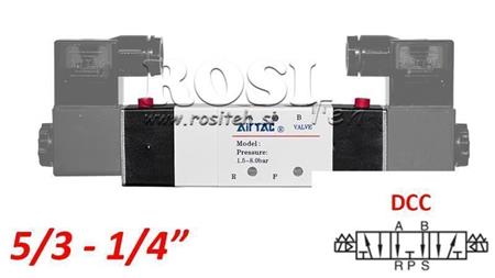 PNEUMATISCHE ELEKTROVENTIEL 5/3 BISTABIEL 1/4 PRT-0853-DCC