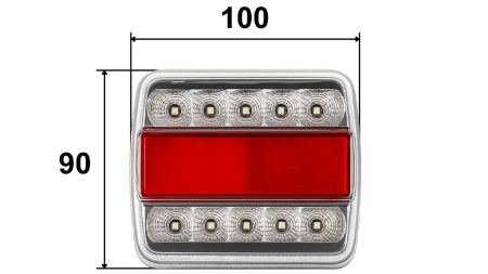 LED ZADNJA LUČ ZA PRIKOLICO KOMBINIRANA 4 FUNKCIJE 12V BELA