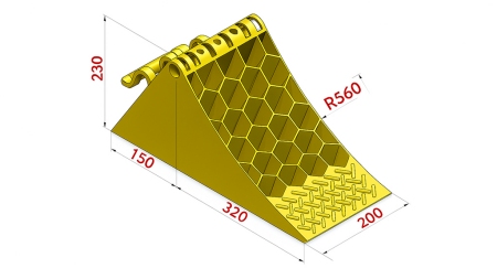 PLASTIC WEDGE HOMOLOGATED DIN 76051/E53 6,500 KG