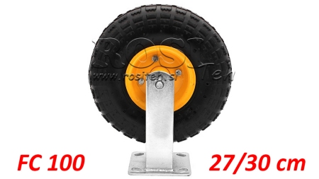 RUEDA NEUMÁTICA 27/30cm CON BASE FIJA FC100