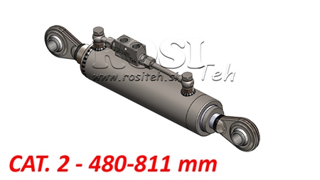 TELESCOPISCHE HYDRAULISCHE TOPSTANG - STANDARD - CAT. 2 (45-95 HP) - 480-811 mm (25,4/25,4 mm)