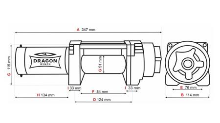 12 V ELEKTRISCHE LIER DWH 3500 HD - 1588 kg - Synthetische touw