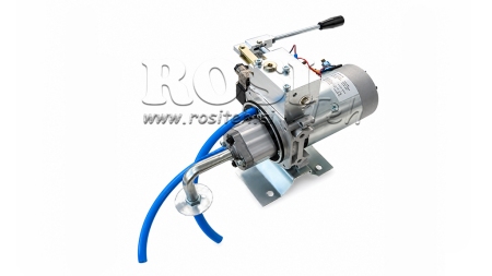MINI HYDRAULISCH KRACHTPAKKET 12V DC - 1.6kW = 2.1cc - 8 liters - eenfasige eenheid MET HANDPOMP
