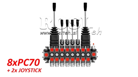 ZAWÓR HYDRAULICZNY 8XPC70 + 2X JOYSTICK
