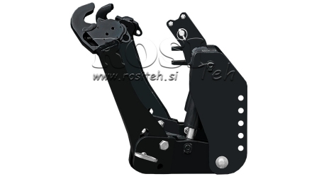 UNIVERSELE AANBOUWSET FRONTHEF CAT. 2 VOOR TRACTOR 1500KG ZWART (RAL 9005)