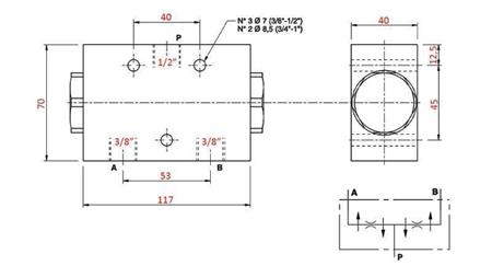 HYDRAULIKVERTEILUNGSVENTIL FLUSS V1026 DFL 40-60 lit - 3/8 - 250 bar (max.300 bar) METALL