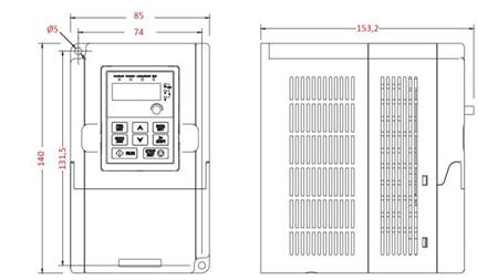 FREQUENTIEOMZETTER-INVERTER 1Fase 0.75kW GD10-0R7G-S2-B