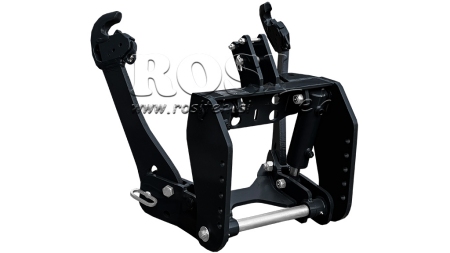 UNIVERSELE AANBOUWSET FRONTHEF CAT. 2 VOOR TRACTOR 1500KG ZWART (RAL 9005)