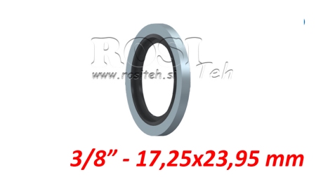 MOER MET RUBBEREN AFDICHTING 3/8 - 17,25x23,95 mm