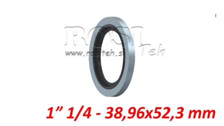 WASRING MET RUBBEREN AFDICHTING 1 1/4 - 38,96x52,3 mm