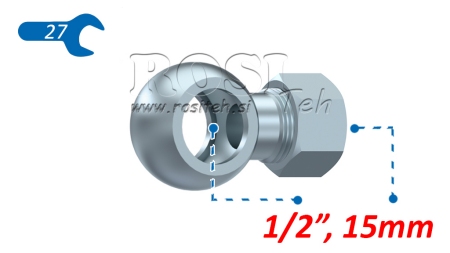 FURTUN METALIC BANJO 1/2 CU NUT