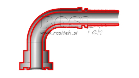 HYDRAULISCHE AANSLUITING KOMATSU BOCHT 90° DN16MM-FLENS5/8