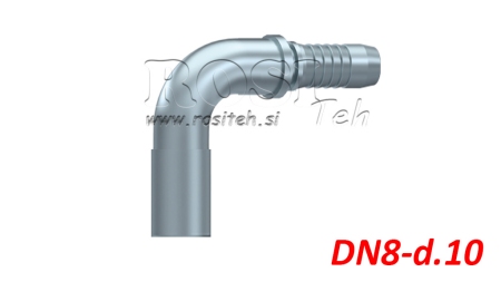 HYDRAULISCHE AANSLUITING SLANG OVERGANG ELBOW 90° DN8-d.10