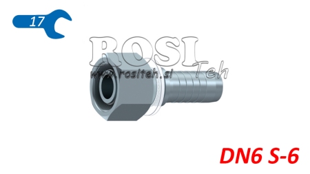 HYDRAULISCHE AANSLUITING DKOS 6 MET VROUWELIJKE DN6-M14X1,5