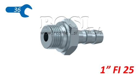 HYDRAULISK HANNKOBLING 1 FOR GUMMISLANGE Φ 25