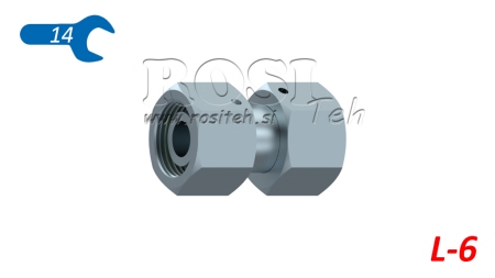 CONECTOR HIDRAULIC CU DUBLĂ PIULIȚĂ ROTATIVĂ (6L) M12X1,5
