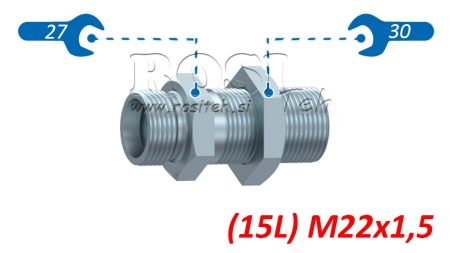 HYDRAULICKÁ PRŮCHODKOVÁ DVOJITÁ SPOJKA (15L) M22X1,5