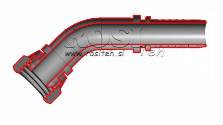 HYDRAULISCHE AANSLUITING BSP VROUWELIJKE ELBOW 45° DN13-3/8