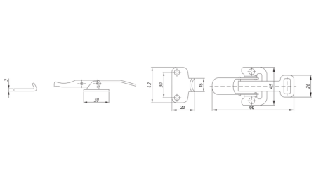 SLUITING ZIJPANEEL VAN AANHANGER, TYPE NAPA L
