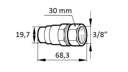 SNELKOPPELING GRAVER FFH MAN 3/8