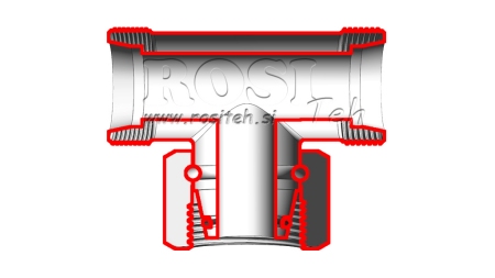 HYDRAULISCHE T-STUK S-16 MET CENTRALE DRAAIMOER M24X1,5