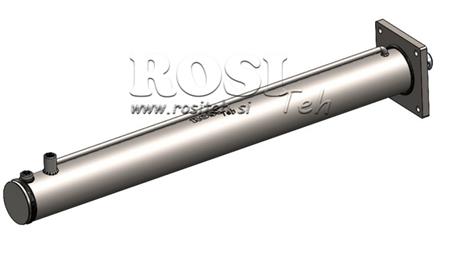 HYDRAULISCHE CILINDER VOOR HOUTKLOVER MET MONTAGEPLAAT100/60-1050 - BOVENAANSLUITING