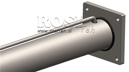 HYDRAULISCHE CILINDER VOOR HOUTKLOVER MET MONTAGEPLAAT100/60-1050 - BOVENAANSLUITING