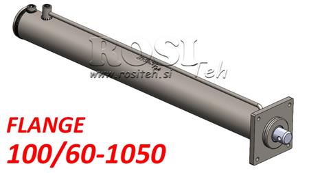 HYDRAULISCHE CILINDER VOOR HOUTKLOVER MET MONTAGEPLAAT100/60-1050 - BOVENAANSLUITING