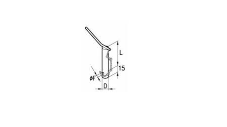 Sicherheitskeil 25mm L130 - ABMESSUNGEN 