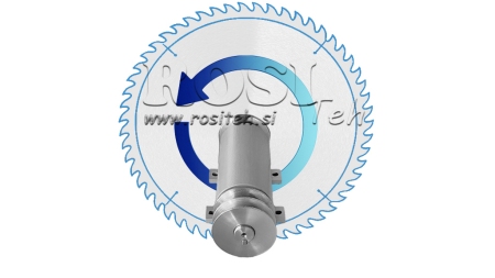 GIETIJZEREN CIRKELZAAG-AS 300MM (LINKER SCHROEFDRAAD)