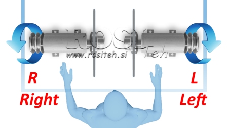 GIETIJZEREN CIRKELZAAG-AS 400MM (RECHTER SCHROEFDRAAD)