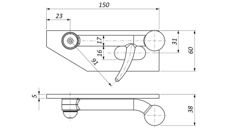 SLUITING ZIJ PIASTRA LINKS