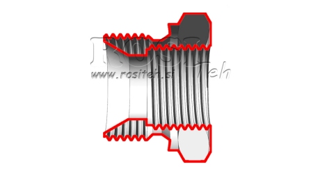 HYDRAULISCHE ADAPTER MAN-VROUW 1 1/2-1