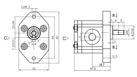 ΥΔΡΑΥΛΙΚΗ ΑΝΤΛΙΑ 00C0.5X032 GR.0 - 0,5cc - ΔΕΞΙΑ