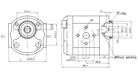 HYDRAULISCHE POMP 10C4.2X179 GR.1 - 4,2cc - RECHTS