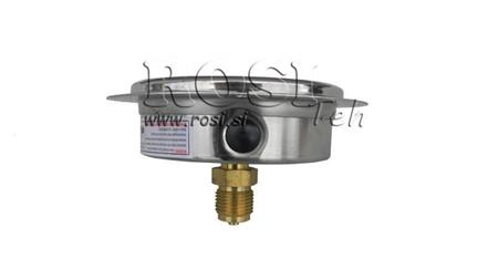 MANOMETER DN100 ACHTER 0 - 160 BAR - 1/2