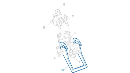 HENDEL VOOR MULTI-FASTER 2WEG 3/8 VASTE DEEL