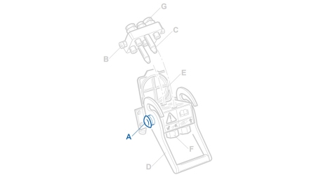 VEILIGHEIDSKNOP VOOR MULTI-FASTER 3/8 2WEG VASTE DEEL