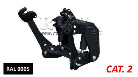 UNIVERSELE AANBOUWSET FRONTHEF CAT. 2 VOOR TRACTOR 1500KG ZWART (RAL 9005)