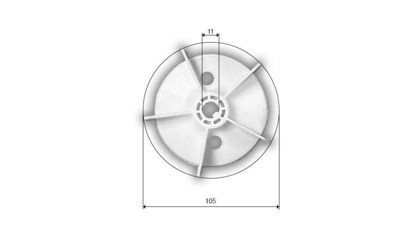 VIFTE FOR ELEKTRISK MOTOR MS 63