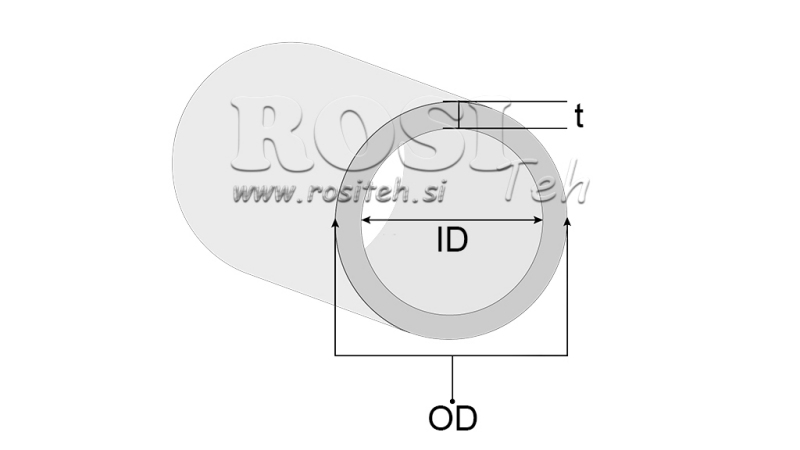 GEHONDE BUIS H9 VOOR HYDRAULISCHE CILINDER 60/70 - 5mm (1000mm)