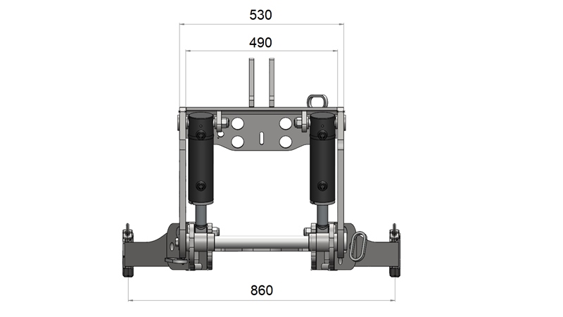 UNIVERZALNI KIT PREDNJA ČELNA HIDRAVLIKA 3KAT ZA TRAKTOR 2250kg (VAŠ RAL PO IZBIRI)