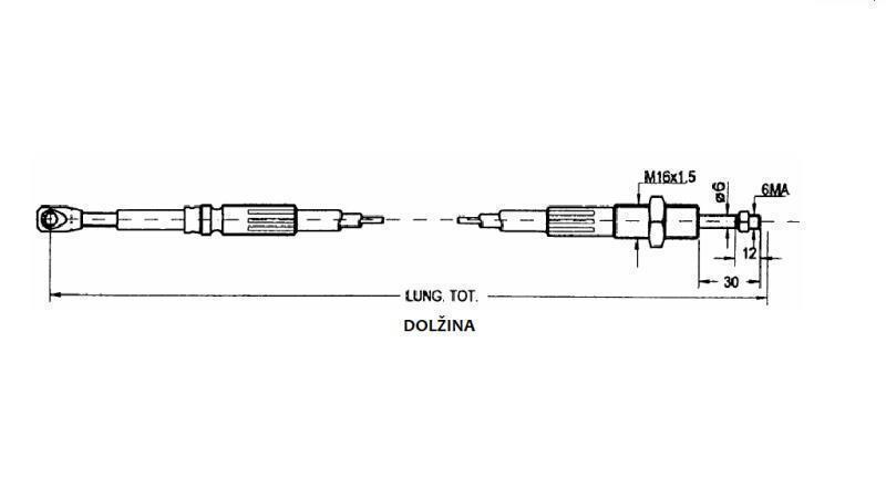 FLETTE L=1500 - gaffel-dimensjoner