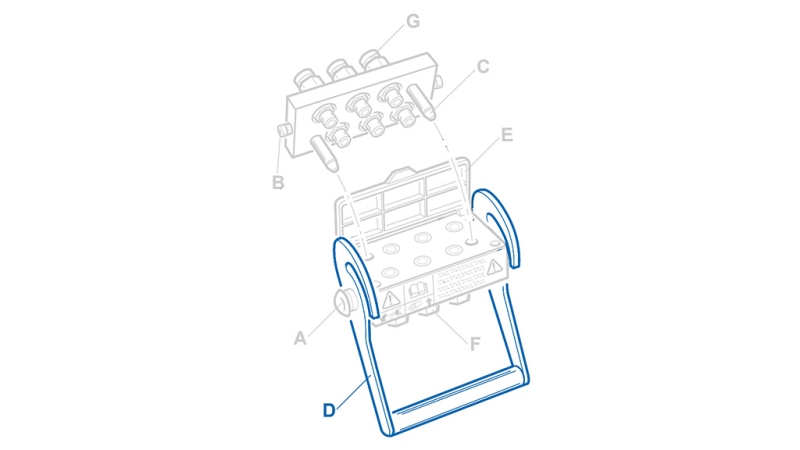 HENDEL VOOR MULTI-FASTER 4,6WEG VASTE DEEL