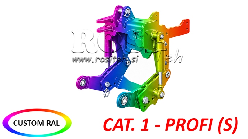 UNIVERSELE AANBOUWSET FRONTHEF CAT. 1 - PROFI STANDARD VOOR TRACTOR 800 KG (RAL NAAR KEUZE)