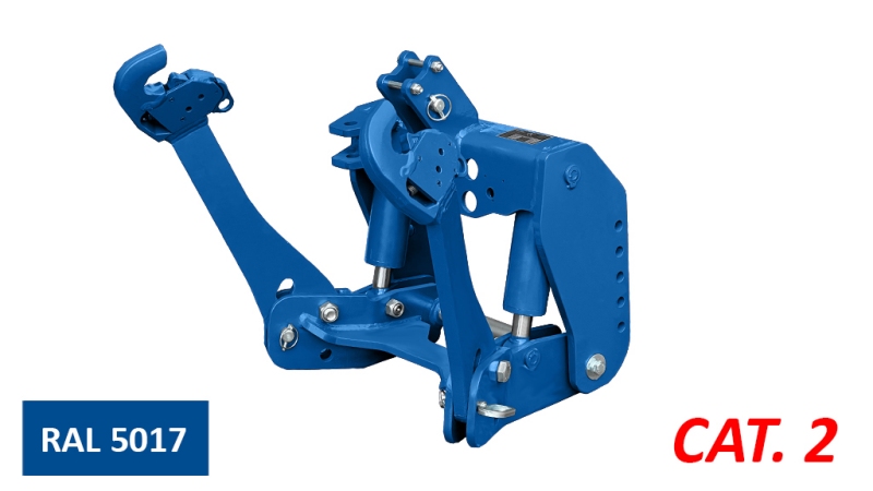 UNIVERSELE AANBOUWSET FRONTHEF CAT. 2 VOOR TRACTOR 1500KG - BLAUW (RAL 5017)